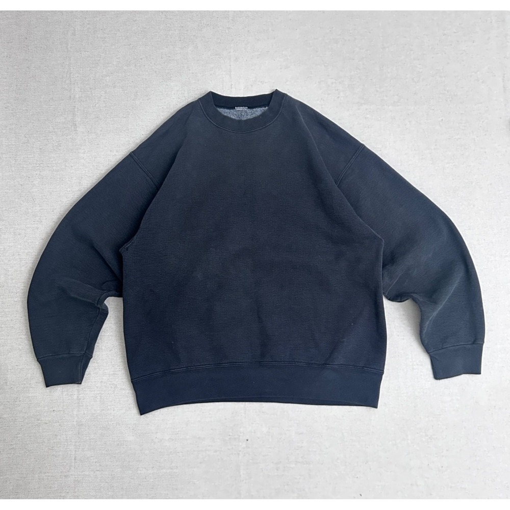 Vintage 70s Russell Athletic Crewneck Sweatshirt Men's M Black Faded Blank USA